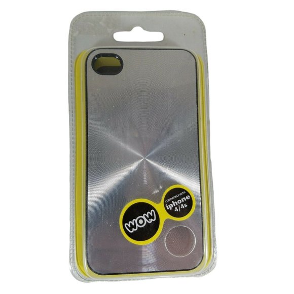 Reduced Wow Technologies Protective Case for iPhone 4 & 4s Sturdy 4014D Silver - Picture 1 of 4